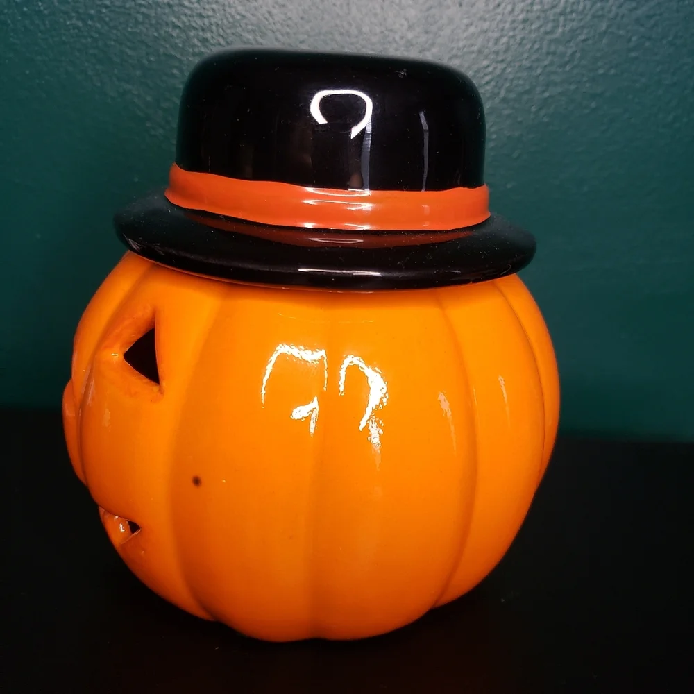 Pumpkin Candle Lantern Halloween Vintage